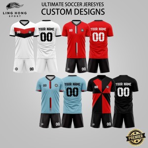 激安セール高品質カスタムサッカーチームウェアサッカージャージ熱転写プリント半袖通気性速乾サマージャージ - Product Image 2