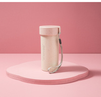 Tasse en paille de blé, naturelle pure, biodégradables et réutilisables, de haute qualité, 500 ml