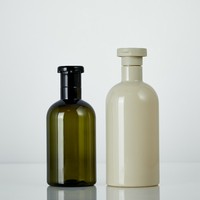 300ml 400ml Bouteille de shampoing verte biodégradable jetable en PET écologique bouteille de lotion pour le corps à bouchon rabattable pour emballage cosmétique