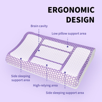Oreiller ergonomique respirant et rafraîchissant en mousse à mémoire de forme TPE avec grille en gel JeeBay Custom Packaging pour soulager les douleurs de la tête et du cou