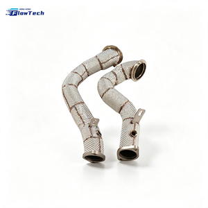 Tubería de escape de acero inoxidable 304 de alta calidad para BMW 335i 135i N54 3.0T Twin Turbo de alto flujo, ajuste directo con escudo térmico - Product Image 1