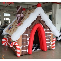 Expédition rapide par avion jusqu'à votre porte, nouvelle conception de maison de Noël 2026, décoration de Noël, cabane gonflable de Père Noël