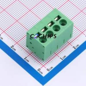 MX205V-5.0-04P-GN01-Cu-A Spring Terminal Block Through hole Component (THT),P=5mm Connector 1x4P 5mm Green Through Hole - Product Image 1