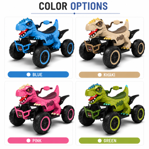 <span class=keywords><strong>Quad</strong></span> électrique 12V <span class=keywords><strong>pour</strong></span> <span class=keywords><strong>enfants</strong></span>, voiture à pédales dinosaure, 2 moteurs, télécommande, musique Bluetooth, lumières LED, jouet <span class=keywords><strong>pour</strong></span> <span class=keywords><strong>enfants</strong></span> - Product Image 4