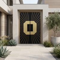 Porte d'entrée blindée en alliage d'aluminium, insonorisée, finition usine, pour villas et propriétés de luxe modernes