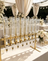 Ensemble de distributeurs de parfum pour exposition, 12 supports, présentoir linéaire droit avec bouteilles de 375 ml, personnalisable pour salon professionnel