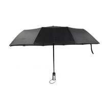 Parapluie automatique de soleil noir avec logo, parapluie de golf extérieur portable bon marché, parapluie pliant personnalisé pour la pluie