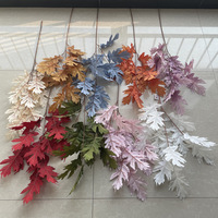 Grande branche artificielle de pin paon à feuilles d'orme imitation pour la décoration de l'allée de mariage, du sol, de la maison, des vases, en vrac, couleur personnalisée OEM