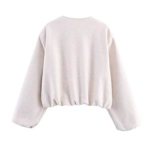 PB & ZA للنساء الخريف موضة جديدة سترة طيار لينة معطف خمر طويلة الأكمام ملابس خارجية نسائية قمم أنيقة - Product Image 3