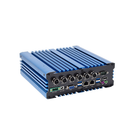 Mini Pc industriel IPC intégré sans ventilateur, ordinateur de projecteur compact 8 Lan