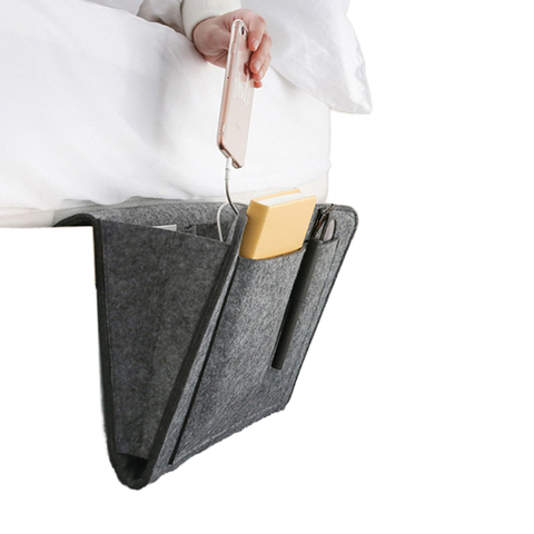 Durable Felt Sofa Bed Side Organizer Storage Bag Home Foldable Multifunction Large Capacity Easy Install for Living Room Cell