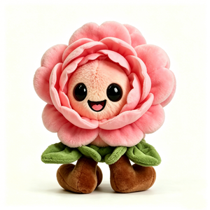 Peluche de flor rosa personalizado, peluche de rosa, peluche de peonía, peluche de personaje floral - Product Image 4