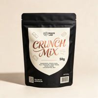 Fabrieks-OEM op maat gemaakte snackzakjes verpakkingen, staande ziplock zakken, bedrukte voedselverpakkingsoplossing voor noten, koekjes en snacks