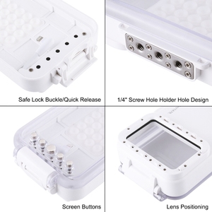 Custodia per immersione impermeabile PULUZ 45m/147ft Video fotografico che prende la custodia protettiva per fotografia subacquea per <span class=keywords><strong>iPhone</strong></span> - Product Image 3