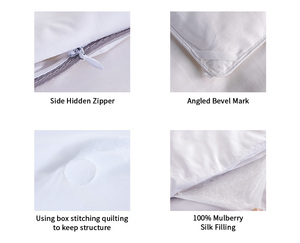 Edredón de sábanas de seda pura de hebra larga personalizado, edredón de seda de morera 100% Natural chino de lujo - Product Image 3