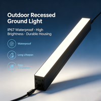 Luz LED lineal para paisajismo y escaleras, con clasificación IP67, construcción de aluminio y control DMX512