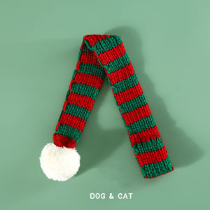 وصل حديثًا وشاح كريسماس شتوي للحيوانات الأليفة وشاح صوف لطيف ودافئ للكلاب وشاح محبوك للقطط والكلاب - Product Image 6