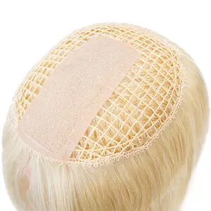 Wholesale pe women hair toppers fish net human hair topper wig for Thinning Hair