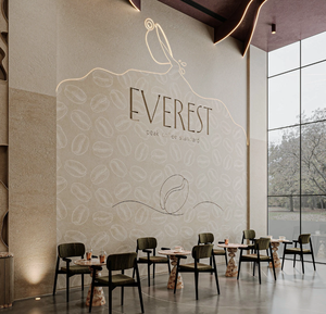 Mobiliario Rústico de Lujo para Cafeterías y Tiendas Minoristas |   Diseño de Interiores de Cafetería Modular con Madera Natural, Latón y Piedra, Listo para Usar - Product Image 2