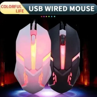 Grosir murah RGB Backlit USB Wired Keyboard Gaming Kit Mouse Combo tata letak Arab tahan air dalam stok