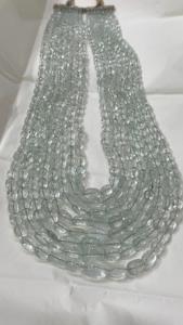 Collier d'excellente qualité d'émeraude naturelle d'origine russe forme ovale dégringolée collier de perles d'émeraude russe - Product Image 5