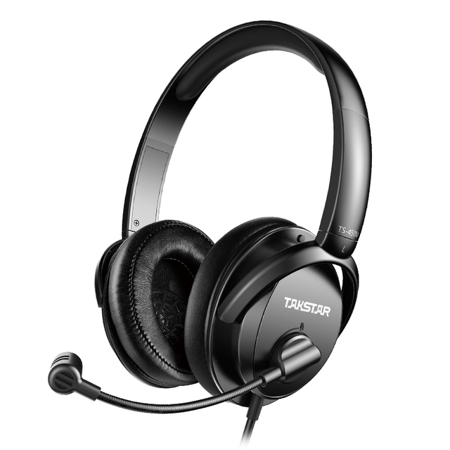 For TS-450M Brand New Over-Ear DJ Headphones Microphone Studio Dynamic Monitor 3.5mm Interface 2m Cord Private Mold 12-Month