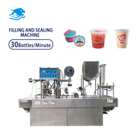 Machine de remplissage et de scellage pour gobelets en papier et en plastique (liquides, eau, lait, yaourt) - Modèle 1 ou 2 sorties - Personnalisable