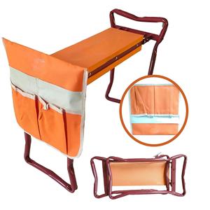 <span class=keywords><strong>Banc</strong></span> <span class=keywords><strong>de</strong></span> <span class=keywords><strong>jardin</strong></span> extérieur léger et portable avec pochette pour sac à outils et siège d'agenouillement en métal pliable en mousse EVA - Product Image 3