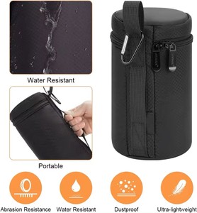 Biểu Tượng Tùy Chỉnh Sản Phẩm Mới Độ Dày Mềm Đệm Ống Kính Máy Ảnh Trường Hợp Chống Nước Ống Kính Pouch Cho Ống Kính Du Lịch Túi - Product Image 3