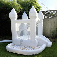 Structure gonflable combinée FBSPORT 4 en 1, château gonflable commercial d'intérieur, petit château gonflable auto-gonflant