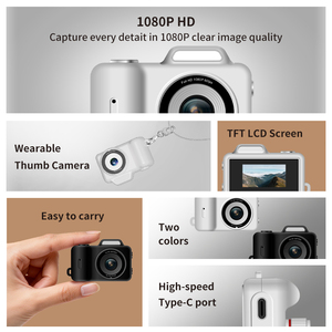 Mini Cámara D20 1080P HD, Videocámara Portátil con Lente Gran Angular de 130°, Iluminación Auxiliar y Visión Nocturna - Product Image 2