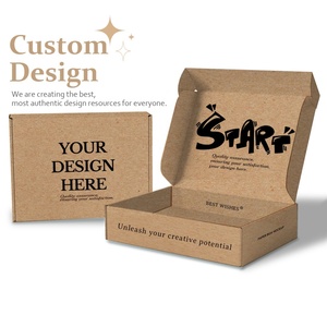 Boîte à chaussures pliable en carton ondulé kraft, personnalisée avec logo de marque célèbre, en promotion - Product Image 5