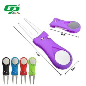 Fabrikneues Bulk Golf Divot Tool aus Zink legierung Golf zubehör Reparatur werkzeuge Faltbares Custom Divot Tool