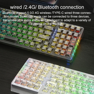 Keyboard Mekanikal RGB, untuk AULA F98 Pro 99 tombol berkabel/2.4G nirkabel tiga <span class=keywords><strong>Model</strong></span> - Product Image 6