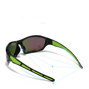 แว่นกันแดดปั่นจักรยาน UV400 แบบกำหนดเอง ฟิล์มสีมองกลางคืน ป้องกันลม กรอบ PC แว่นตากีฬากลางแจ้งสำหรับผู้ชาย - Product Image 4