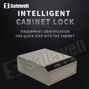 SWJW-06 Coffre-fort électronique intelligent biométrique à empreintes digitales avec clavier tactile, mini-coffre-fort portable pour la maison et le bureau, pour objets de valeur - Product Image 2