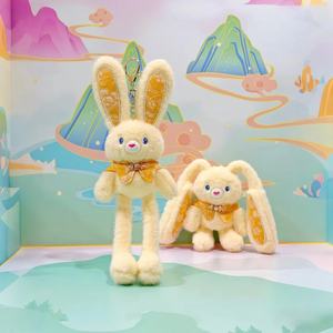 Fun <b>Pull</b> Bunny Cute Plush Toy Pendant <b>Pull</b> Ear Rabbit Keychain Pendant Bag Pendant Decoration - Product Image 5