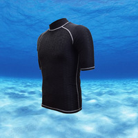 Vente en gros de chemises de bain à manches courtes pour hommes, en tissu peau de requin, pour le surf