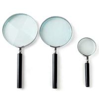 Low Vision Aid Handheld Magnifier Diameter 50mm Magnifying Glass with Metal Frame