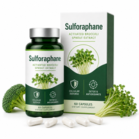 Extrait de brocoli activé en gros, Sulforaphane 600mg avec mélange de vitamine C et d'enzymes pour un soutien antioxydant quotidien