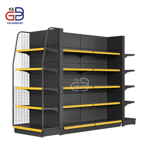 Supermarket Racks With Single And Double-Sided Iron And Steel <strong>Shelves</strong> For <strong>Store</strong> Display Superb Metal Design For Grocery Display - Product Image 1