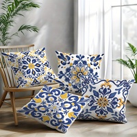 Housse de coussin décorative tournesol Kongyu Home Textiles, motif floral vintage, style ferme, pour canapé rustique, décoration intérieure