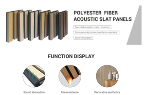 Panneaux acoustiques en bois de noyer naturel à lattes, diffuseurs de son, 2400*600, salon - Product Image 5