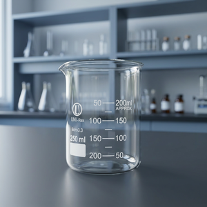 Bécher en verre borosilicate de 250 ml, gradué, fournitures de laboratoire - Product Image 1