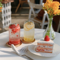 Offre Spéciale fait à la main clair 16oz personnalisé Soda verrerie lced verre tasse à café boisson verre peut tasses pour la maison et le bar