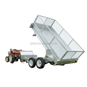 Best seller galvanised 10x5 Tandem 2 Ton VTA approved Hydraulic Tipping Box Trailer (Brand new) for loading wood, grass, etc