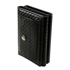 Cổ điển PU da chủ thẻ tín dụng ví <span class=keywords><strong>RFID</strong></span> thép ví có thể thu vào ID chủ thẻ <span class=keywords><strong>RFID</strong></span> <span class=keywords><strong>Blocker</strong></span> Ví với Hộp quà tặng - Product Image 3