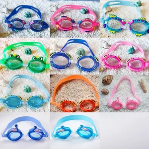 نظارات السباحة للاستحمام صيفيًا للأولاد والبنات نظارات سيليكون للأطفال بتصميم كارتوني جذاب ضد الضباب نظارات الغوص