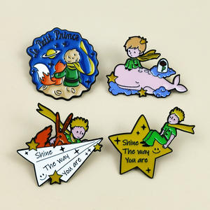 Badge métallique unique <span class=keywords><strong>Le</strong></span> <span class=keywords><strong>Petit</strong></span> <span class=keywords><strong>Prince</strong></span> <span class=keywords><strong>Voyage</strong></span> dans l'espace, broche de dessin animé japonais, accessoire de vêtement pour sac à dos - Product Image 1
