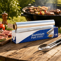 Papier d'aluminium alimentaire pour barbecue, cuisson au four domestique, jetable, pour grillades